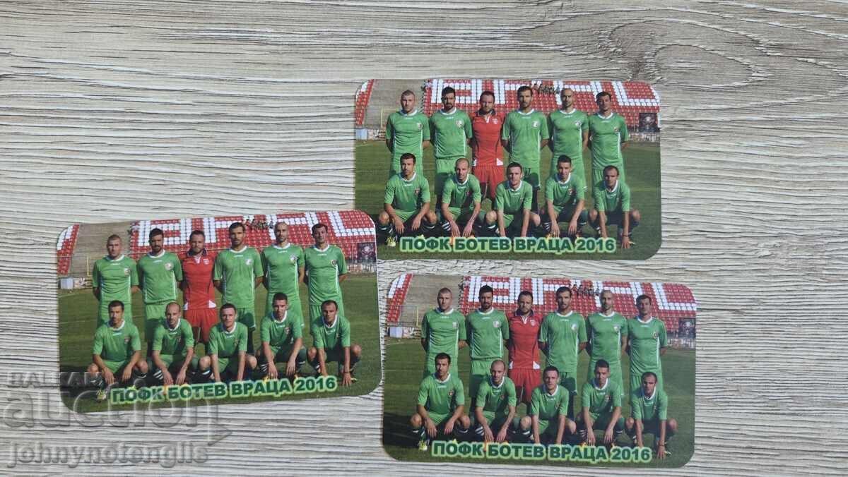 3 ημερολόγια ποδοσφαίρου Μπότεφ Βράτσα, από το 2015/2016 έτος