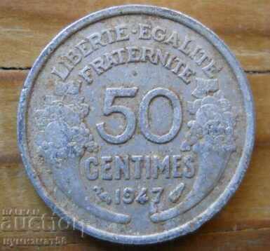 50 centimes 1947 - France 50 centimes 1947 - France