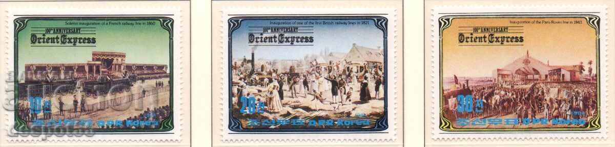 1984. North Korea. 100th Anniversary of the Orient Express