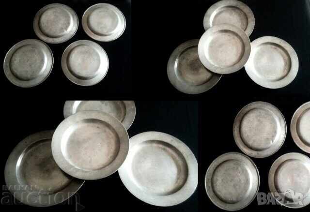 Farfurii victoriene din metal - Zinn - 6