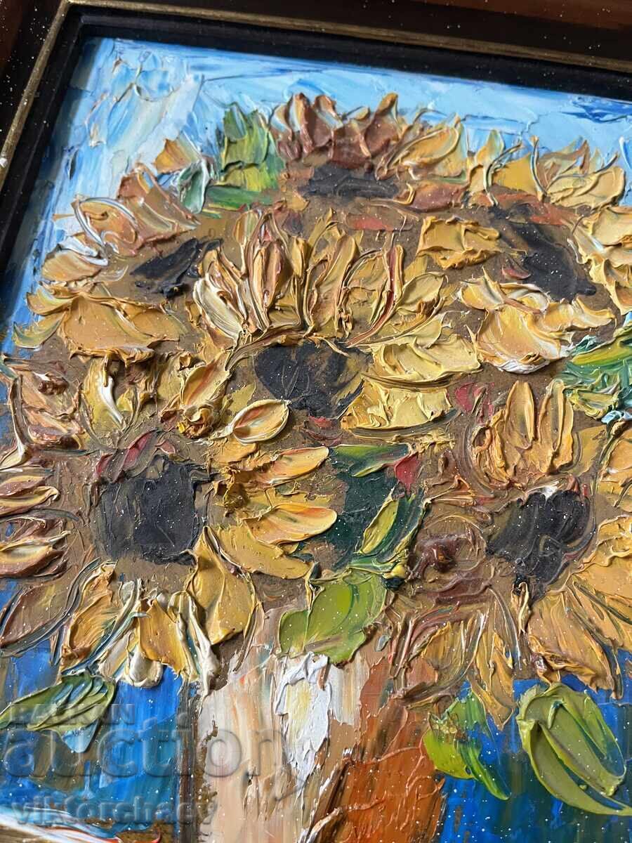 Доставка на Иван Ангелов (1965 - ) картина - “Слънчогледи”