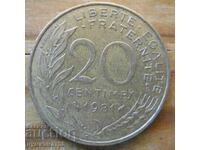 20 de cenți 1981 - Franța