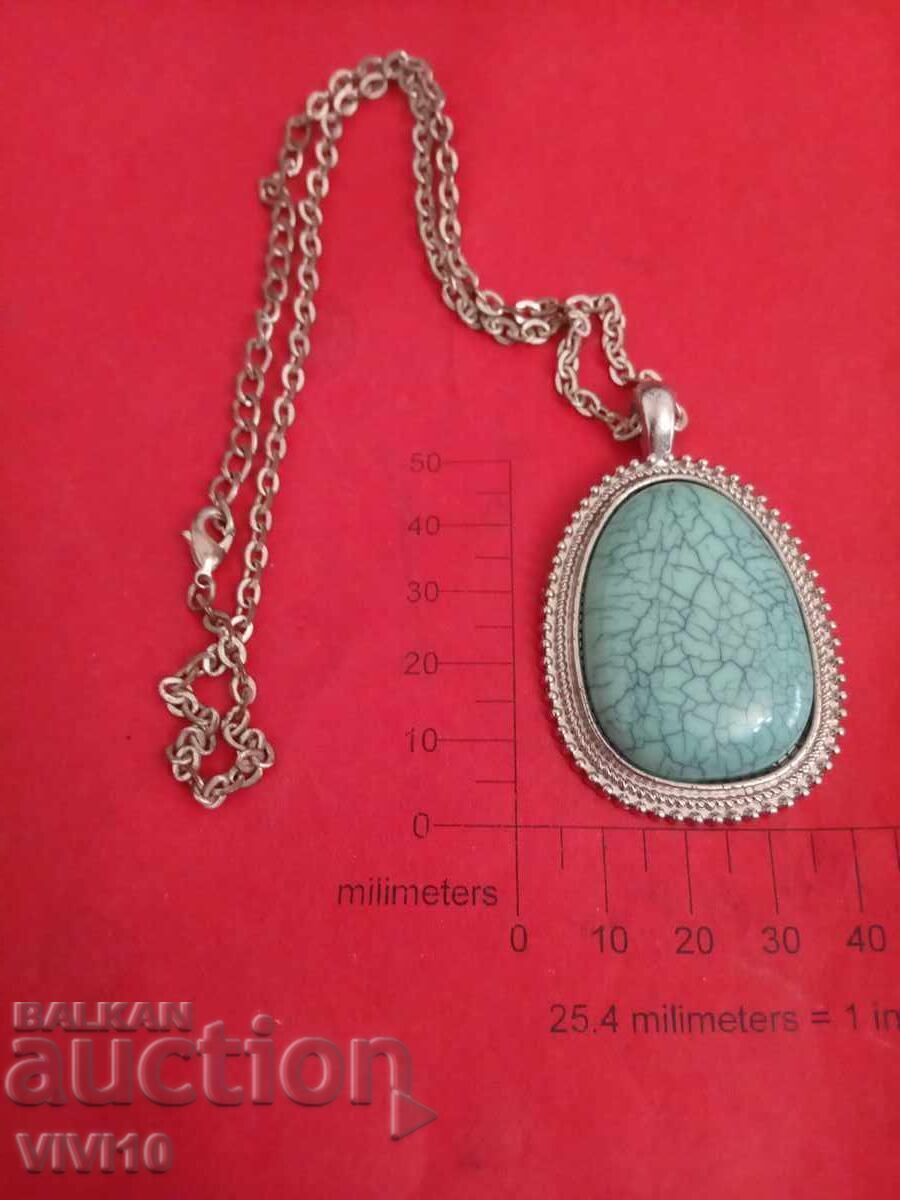 Старинно колие с тюркоаз