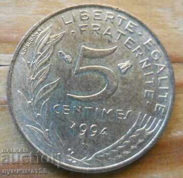 5 centimes 1994 - France