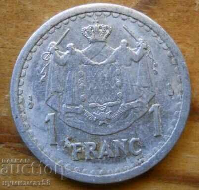 1 franc 1943 - Monaco 1 franc 1943 - Monaco