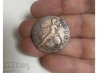 Рядка монета от 1771 година половин пени отлично състояние