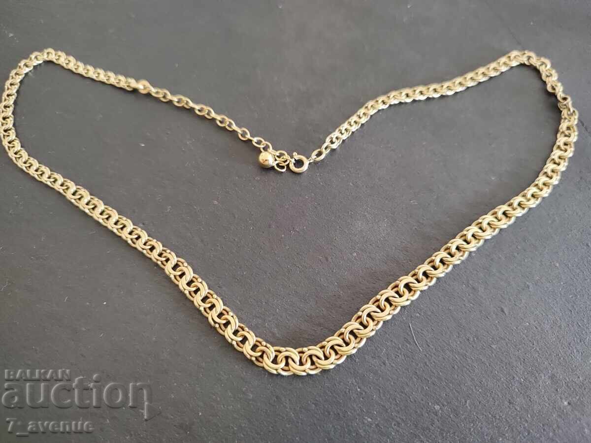 Necklace, very beautiful weave, gold plating, 70 years 21.08.25 - 5