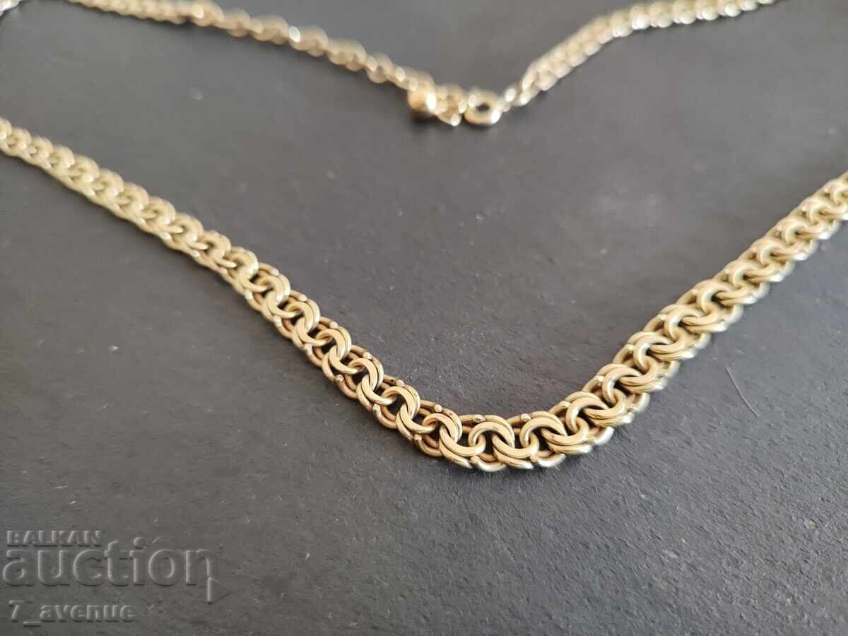 Necklace, very beautiful weave, gold plating, 70 years 21.08.25 - 6