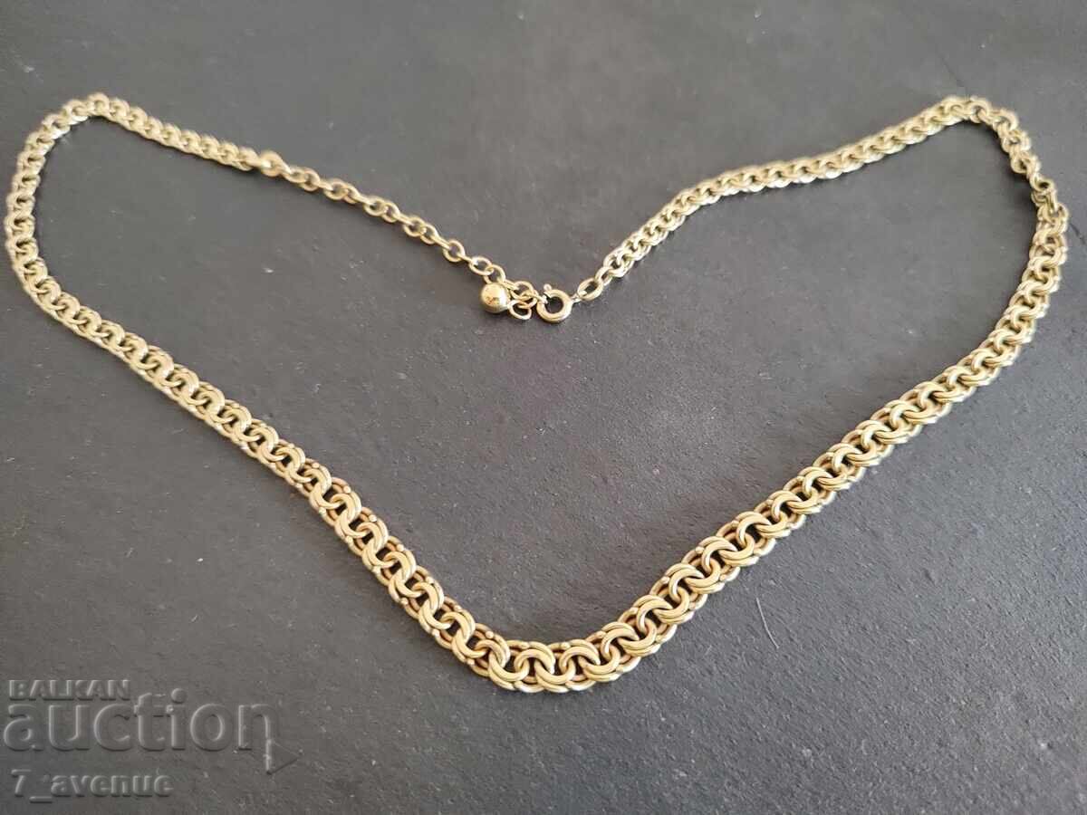 Necklace, very beautiful weave, gold plating, 70 years 21.08.25 - 7