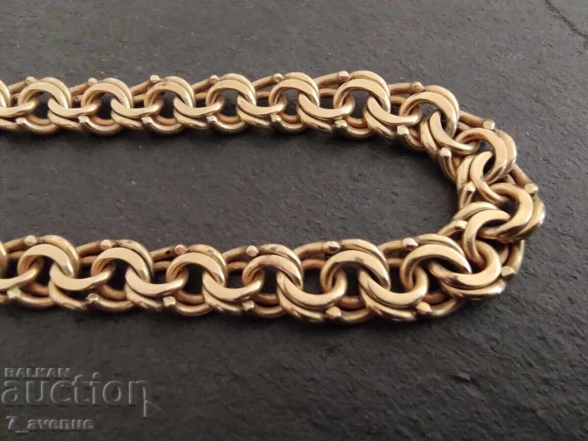 Necklace, very beautiful weave, gold plating, 70 years 21.08.25