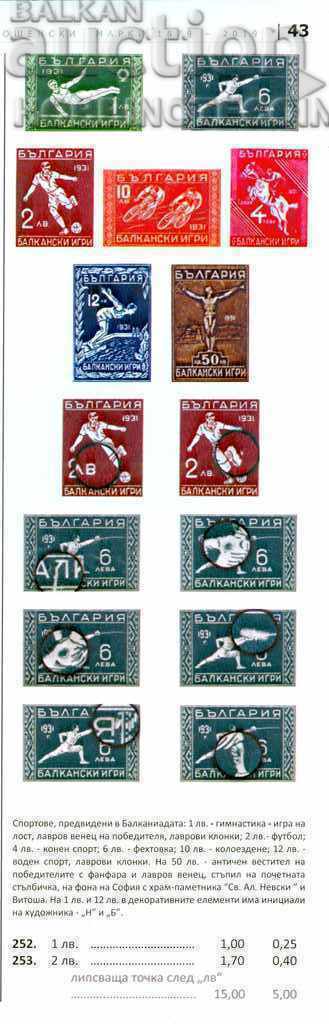 1st BALKAN GAMES FIRST BALKANIADA BK 253 2 CURIOS 1931 11 with price 5.99 BGN | € 3.06