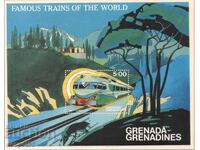 1982. Grenada Grenadini. Trenuri faimoase din lume. Bloc