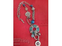 Старинно колие с емаил ,авторско