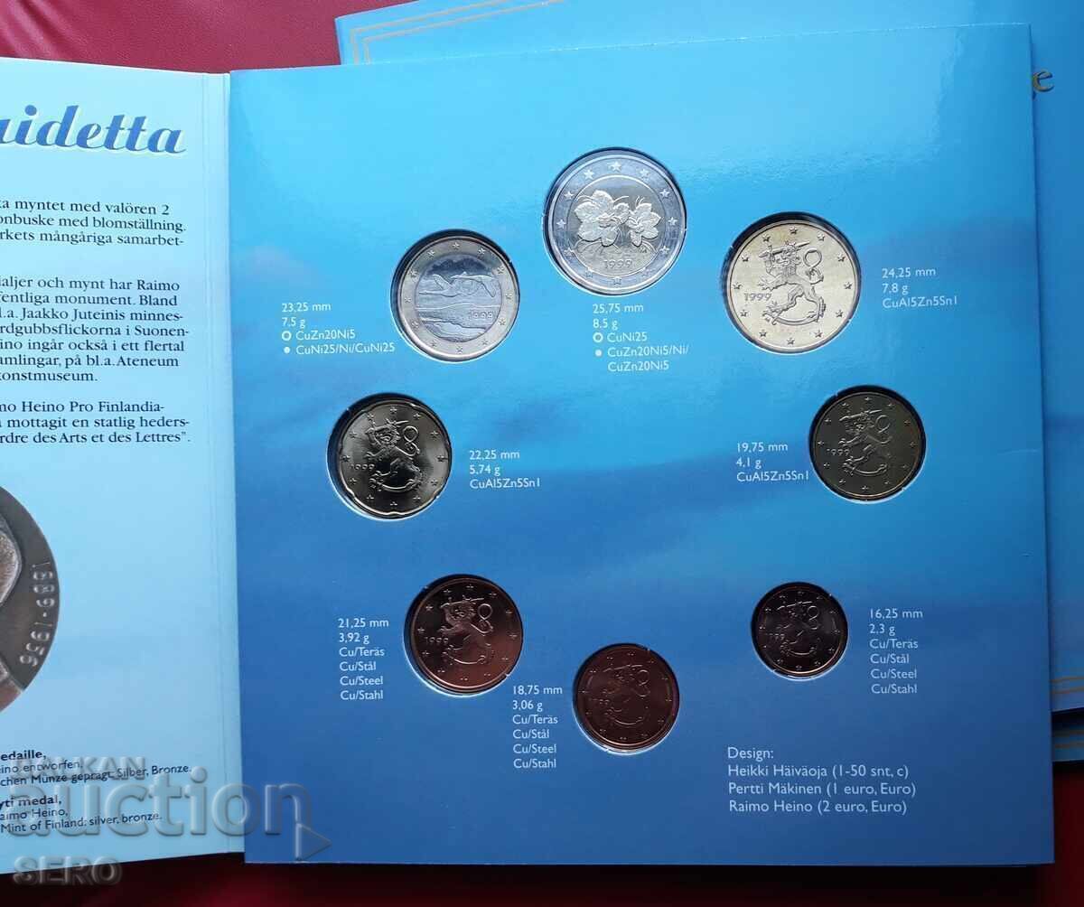 Auction Finland-SET 1999,2000,2001 of 8 euro coins-3 sets Auction Finland-SET 1999,2000,2001 of 8 euro coins-3 sets