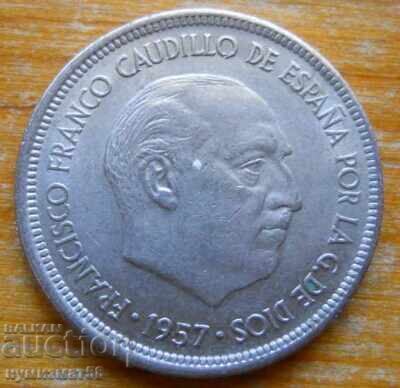 5 πεσέτες 1957 - Ισπανία με τιμή 0.50 BGN | € 0.26 5 πεσέτες 1957 - Ισπανία με τιμή 0.50 BGN | € 0.26