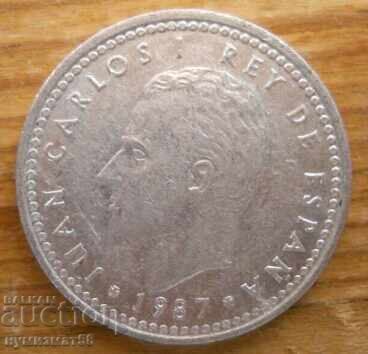 1 πεσέτα 1987 - Ισπανία με τιμή € 0.15 | 0.29 BGN 1 πεσέτα 1987 - Ισπανία με τιμή € 0.15 | 0.29 BGN