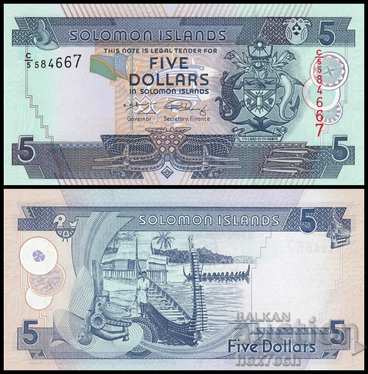 ❤️ ⭐ Νήσοι Σολομώντος 2004-2018 5 $ UNC νέο ⭐ ❤️