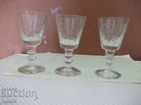 Lot de 3 buc. pahare de cristal