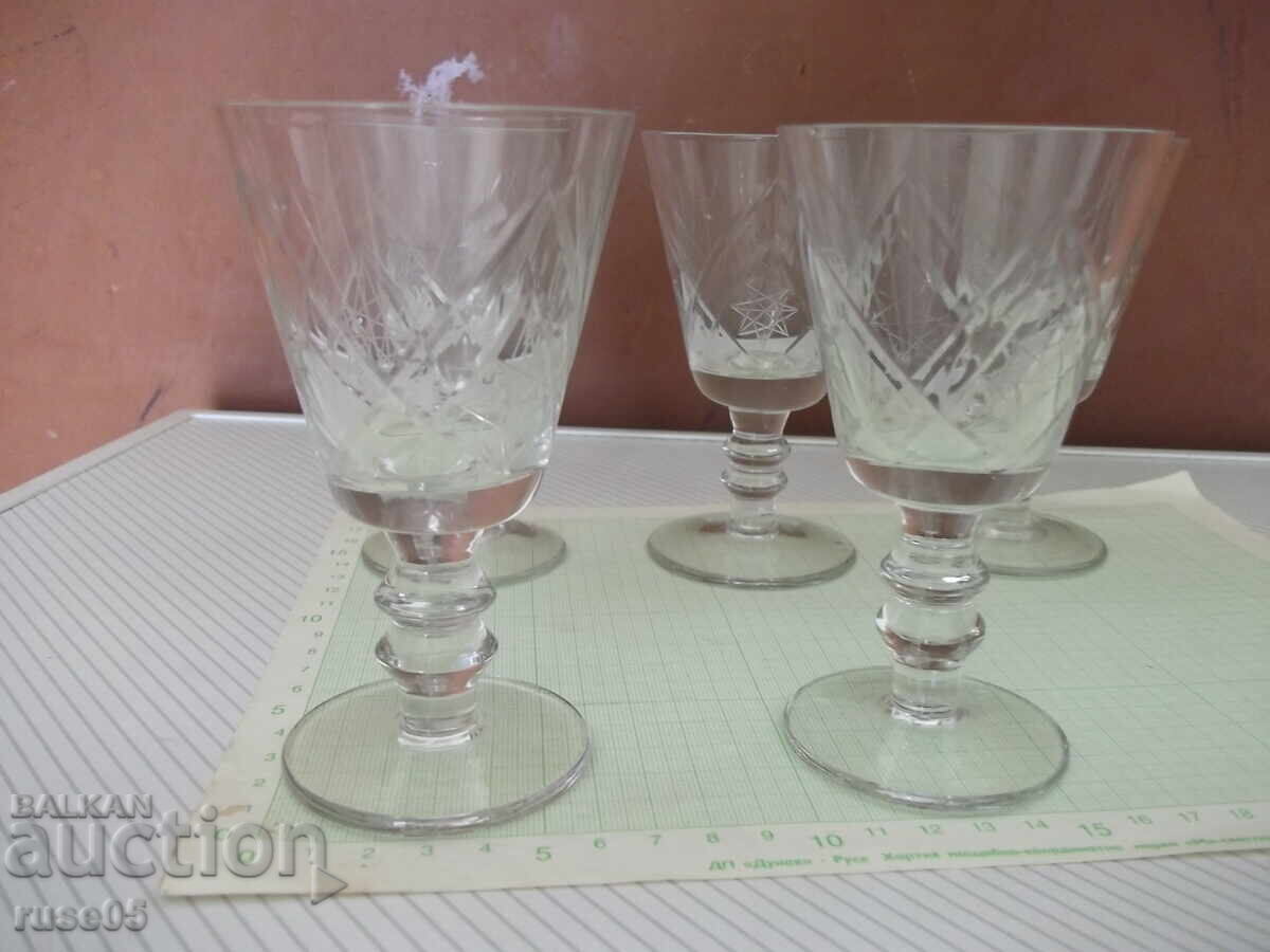 Λοτ από 5 τμχ. κρυστάλλινα ποτήρια με τιμή 25.00 BGN | € 12.78
