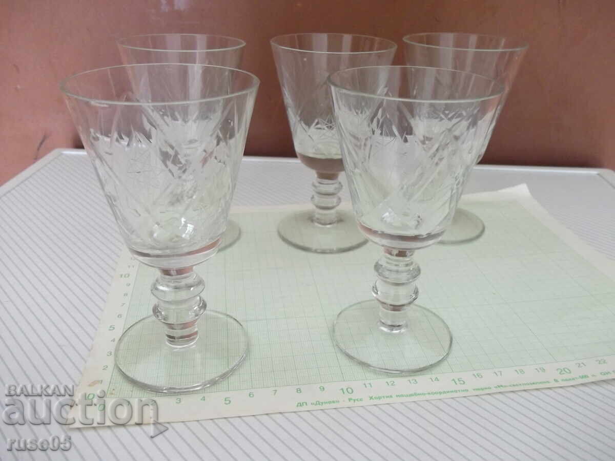 Λοτ από 5 τμχ. κρυστάλλινα ποτήρια