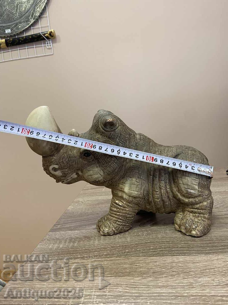 Auction  Vintage ceramic rhinoceros figure