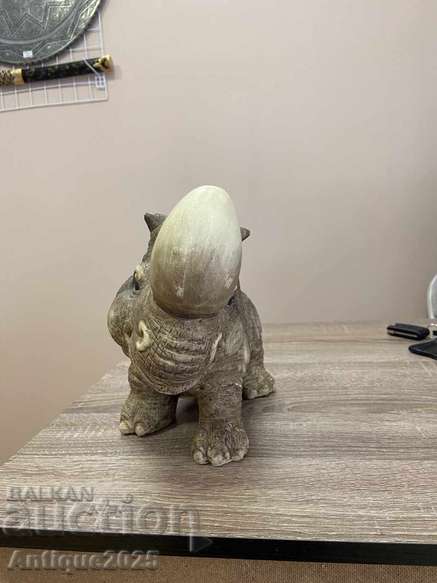 Delivery of Vintage ceramic rhinoceros figure