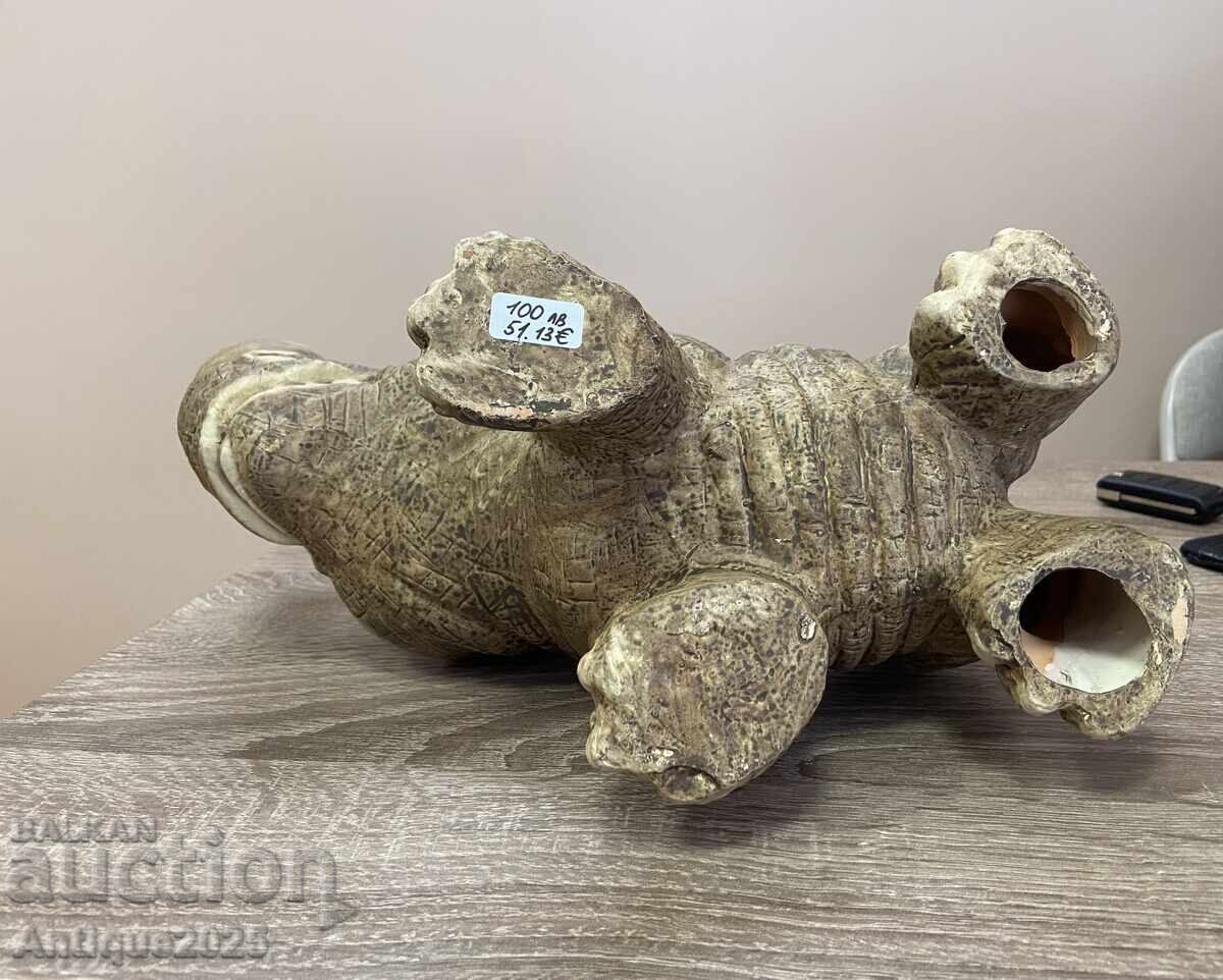 Vintage ceramic rhinoceros figure - 5