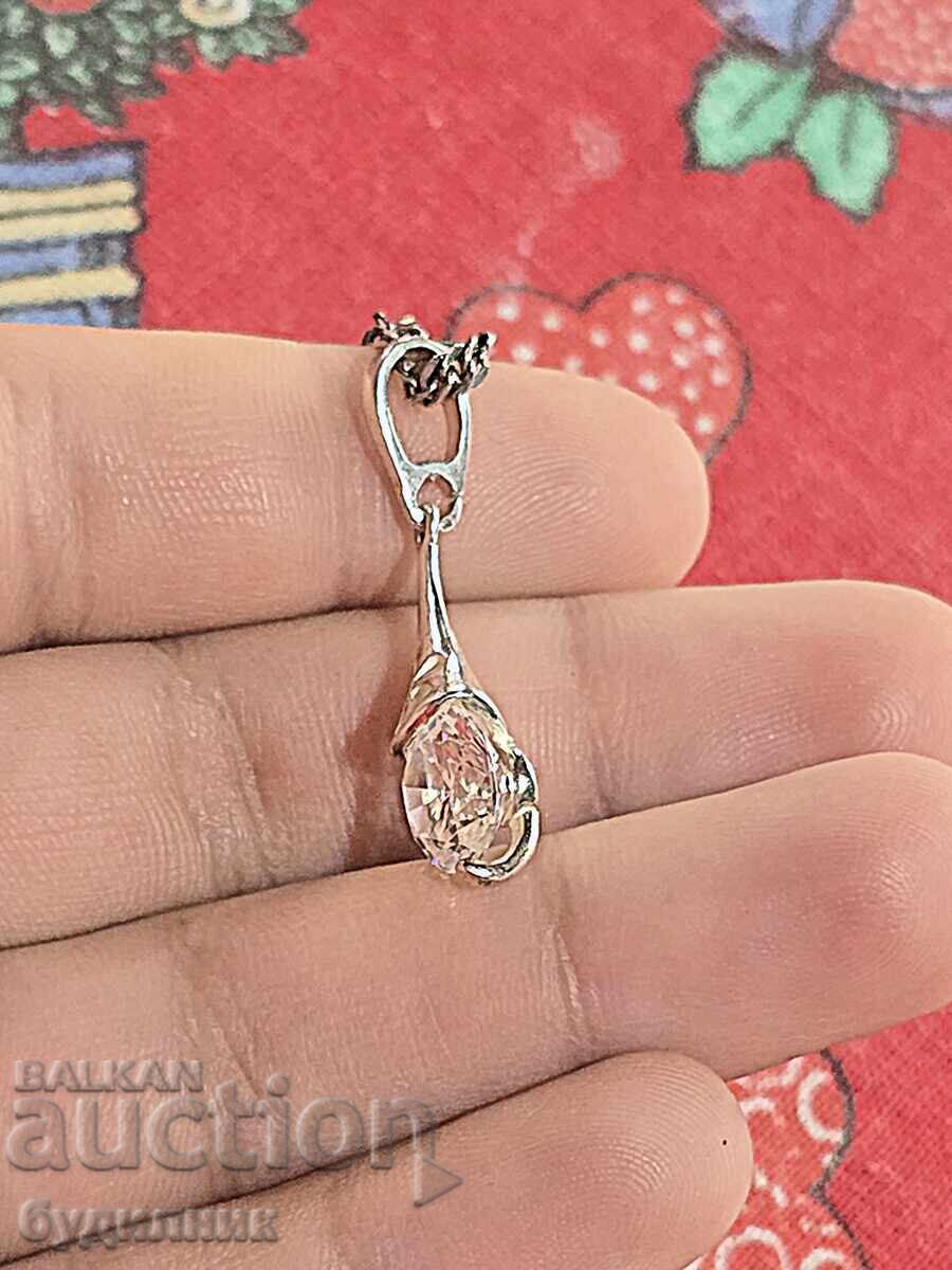 Delivery of Solid Silver Chain with Pendant. 925 Sterling Silver. 45cm. For Sale Delivery of Solid Silver Chain with Pendant. 925 Sterling Silver. 45cm. For Sale