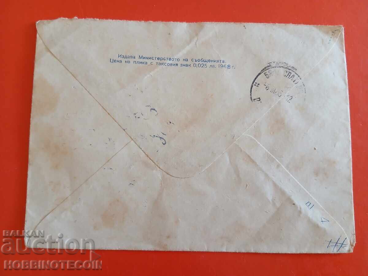 Traveled Envelope Picture Alexander Nevsky 2 st 1968 with price € 0.79 | 1.55 BGN