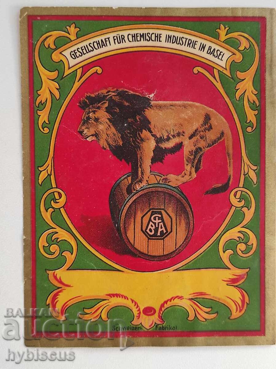 стар хартиен етикет, химическа промишленост, Швейцария,