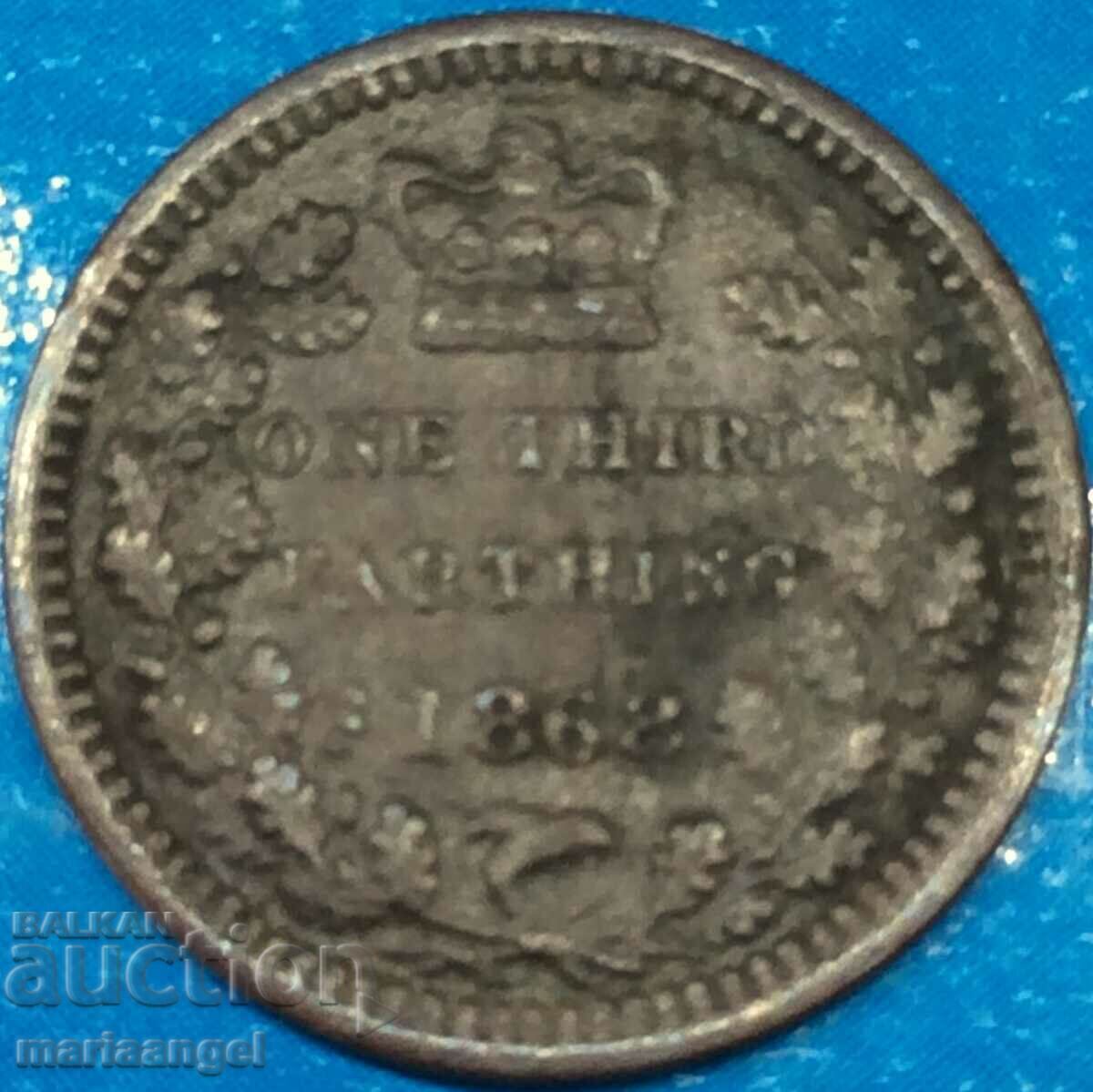 Μεγάλη Βρετανία 1/3 Farthing 1868 Victoria - Rare με τιμή 54.00 BGN | € 27.61