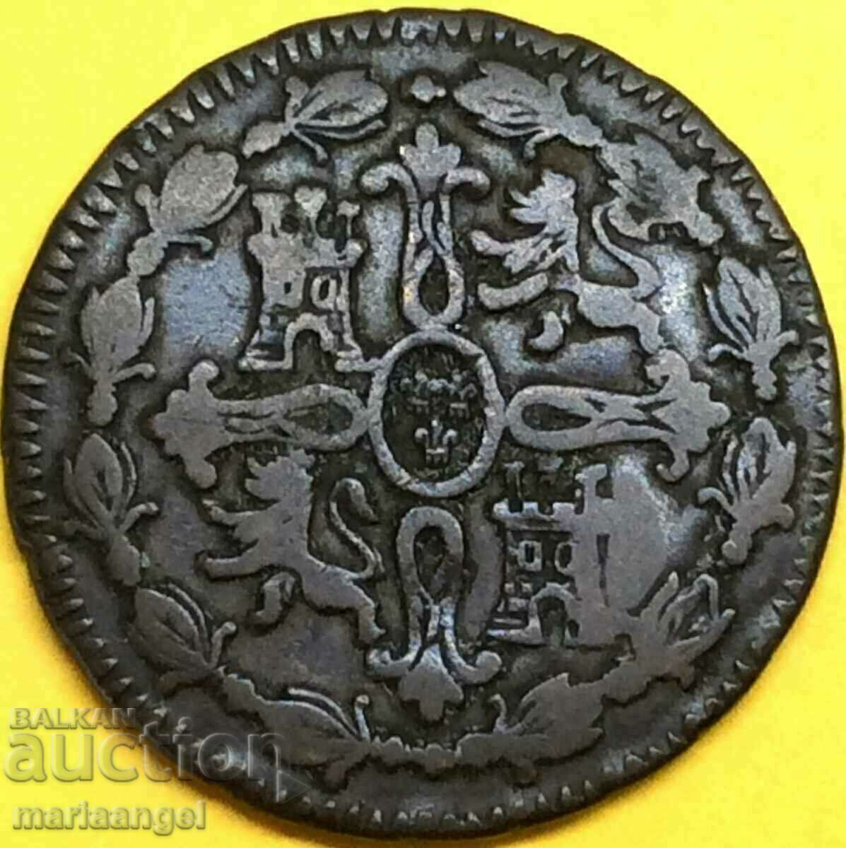 8 maravedis 1815 Spain Ferdinand VII (1808-1833) 9.50g 29mm - 6