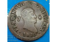 8 maravedis 1815 Spain Ferdinand VII (1808-1833) 9.50g 29mm