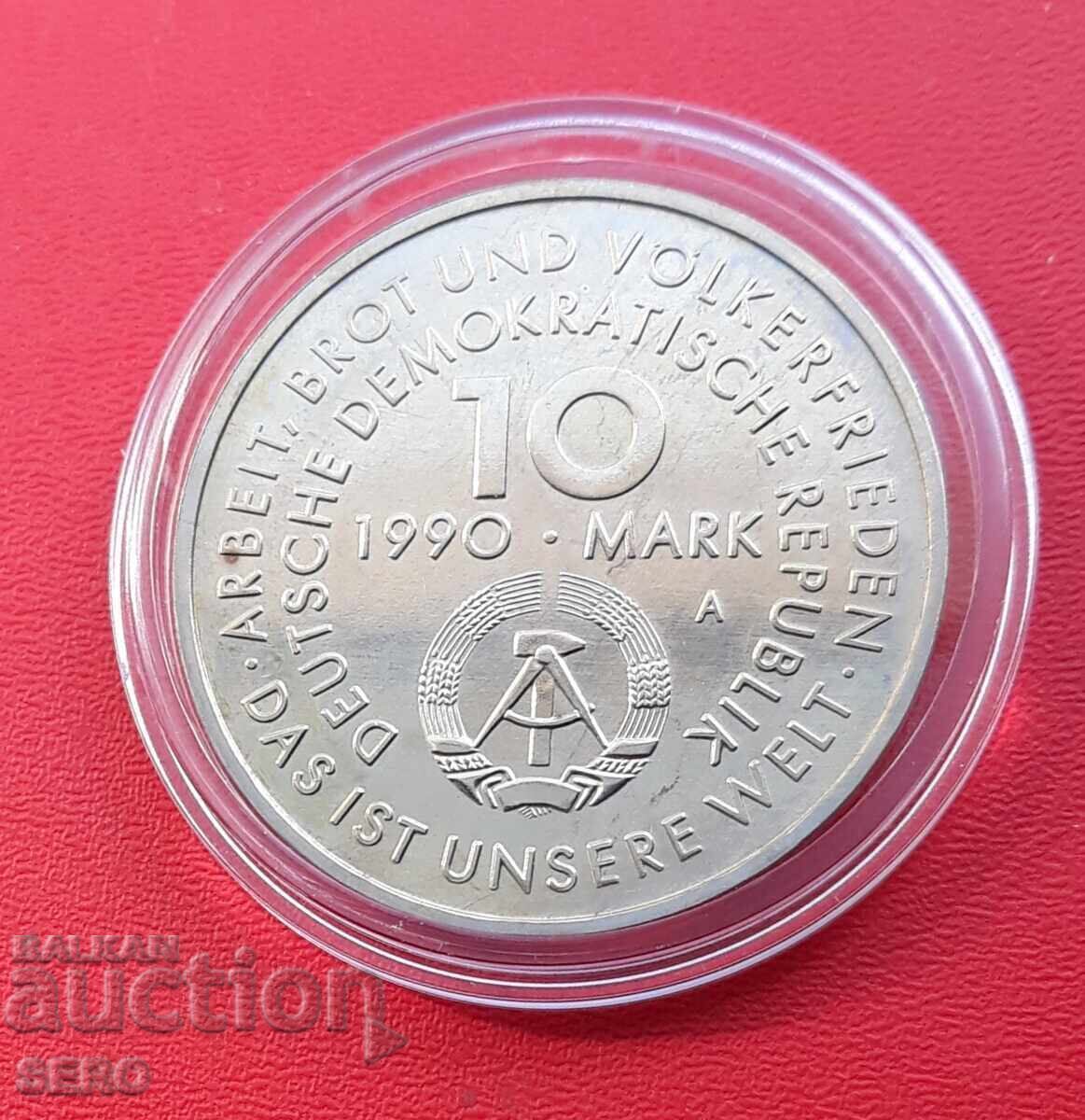 Германия-ГДР-10 марки 1990-100 г. ден на труда-1 май Германия-ГДР-10 марки 1990-100 г. ден на труда-1 май
