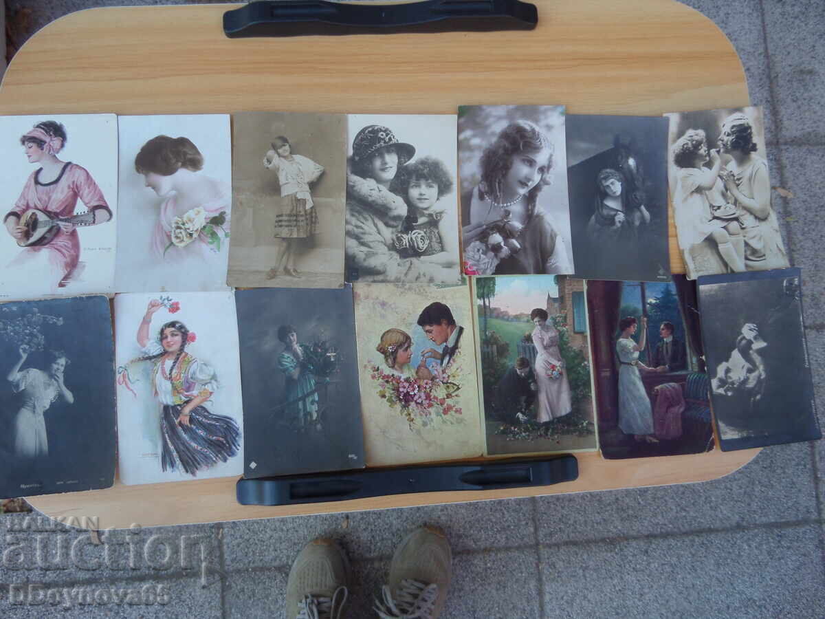 14 buc. cărți poștale cu "madame" începutul secolului XX