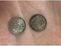 Two silver rare coins 1 kreuzer 1861 and 1862 year