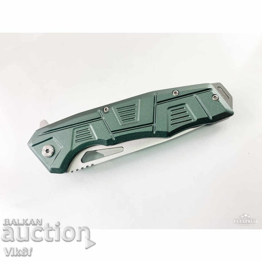 Delivery of Folding automatic knife with green aluminum handle