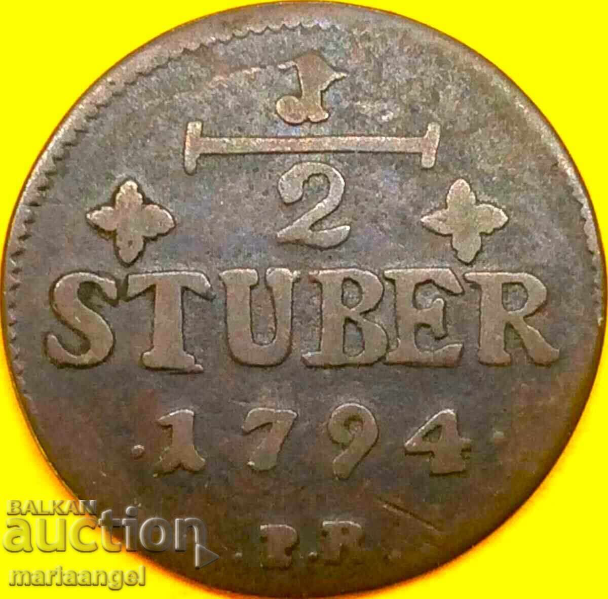 1/2 Stuber 1794 Γερμανία Jülich Berg Karl Theodor 26 χλστ - 6