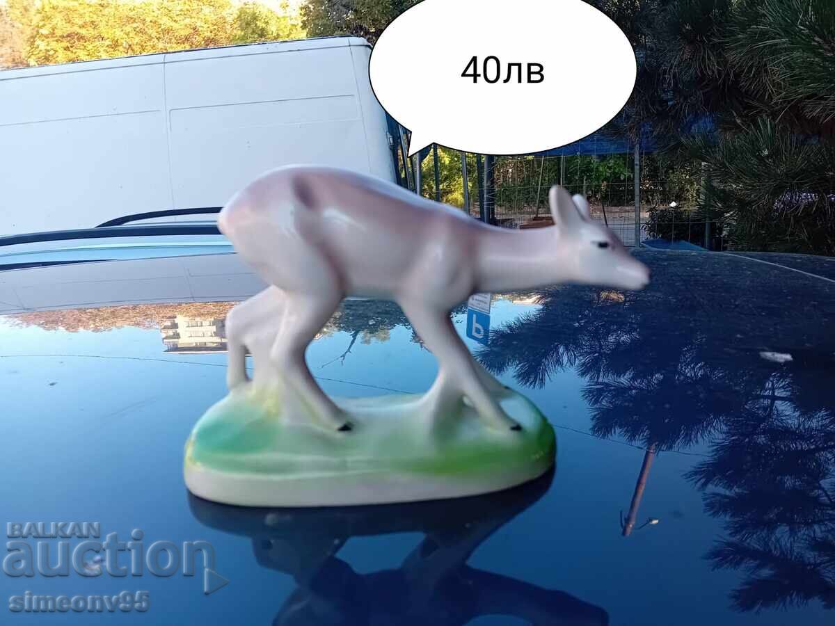 Old porcelain figure of a deer