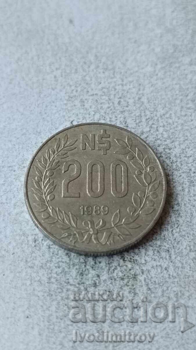 Uruguay 200 Pesos 1989 Uruguay 200 Pesos 1989