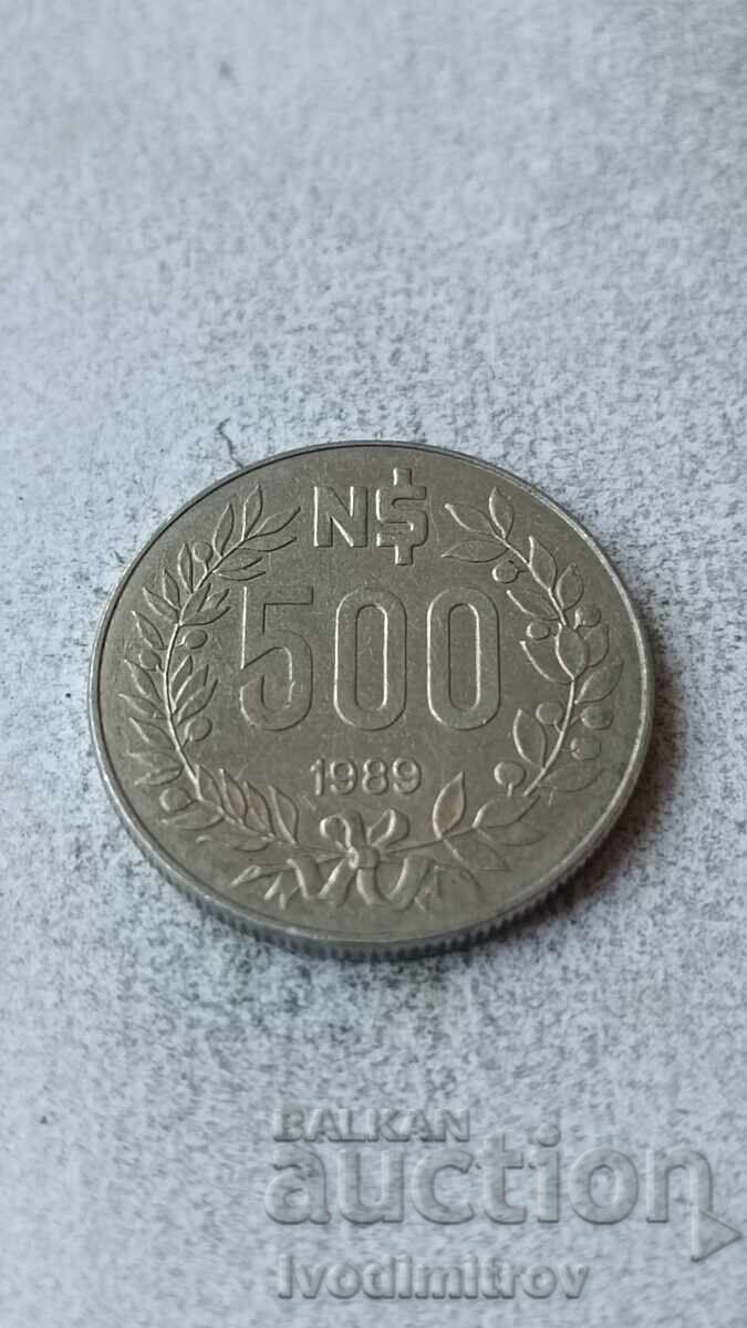 Uruguay 500 New Pesos 1989 Uruguay 500 New Pesos 1989