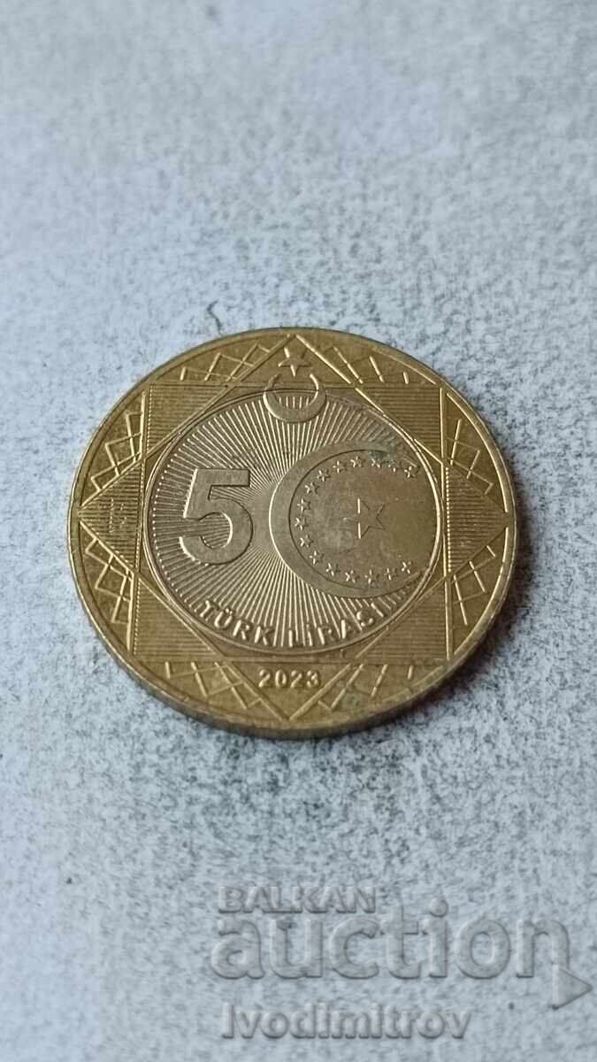 Турция 5 лири 2023