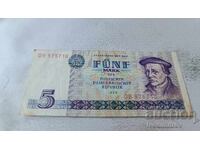 Германска Демократична Република 5 марки 1975