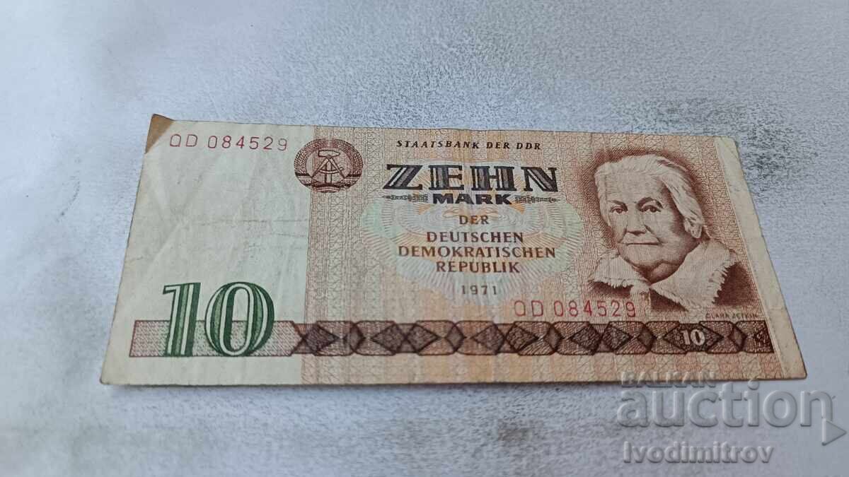 Republica Democrată Germană 10 mărci 1971 Republica Democrată Germană 10 mărci 1971