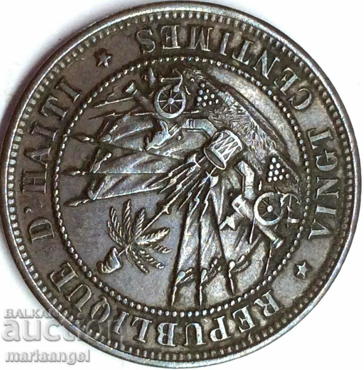 Αϊτή 1863 20 εκατοστά Πρόεδρος 28mm χάλκινο - 6 Αϊτή 1863 20 εκατοστά Πρόεδρος 28mm χάλκινο - 6