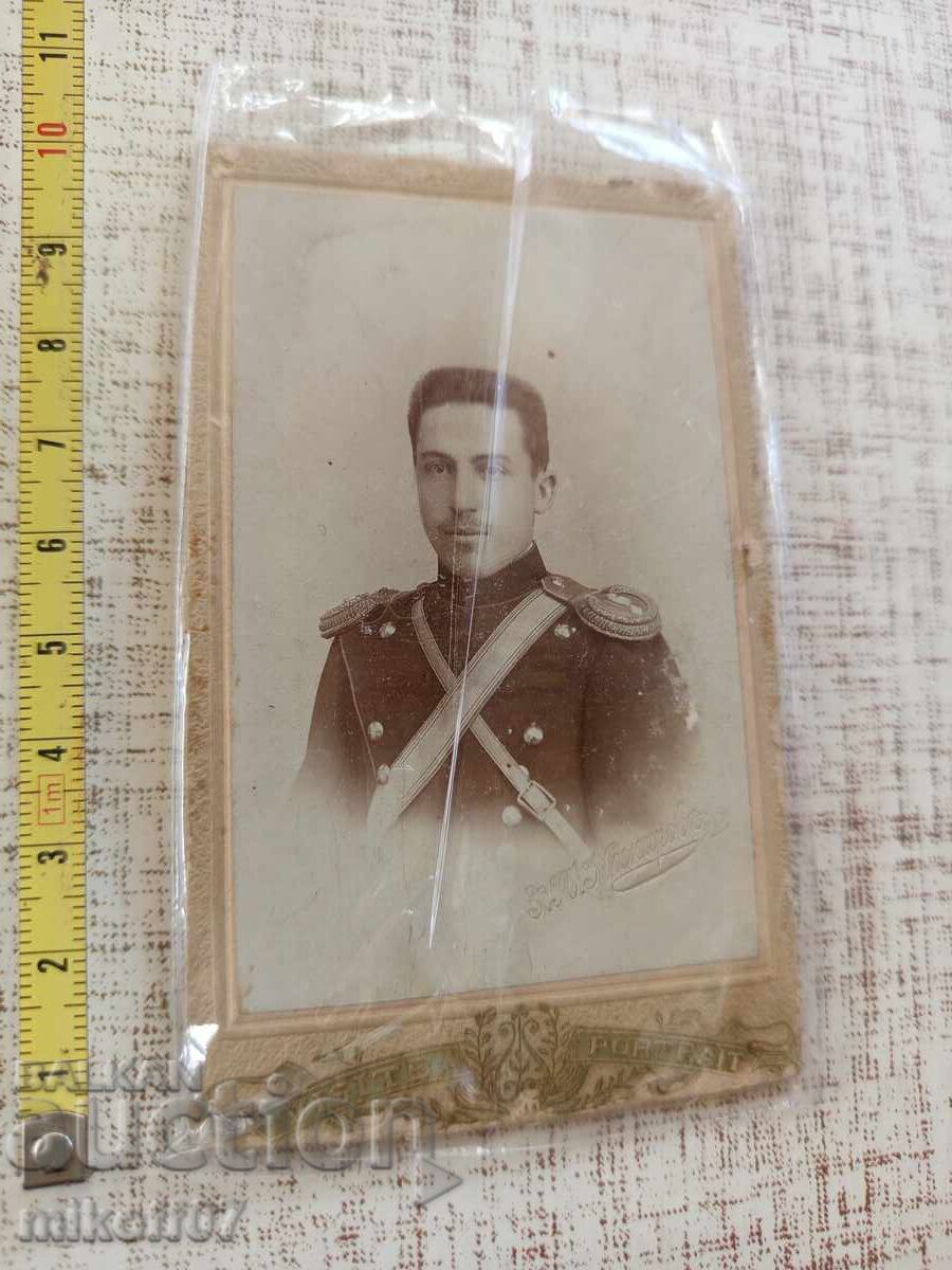 Photograph cardboard photography Nojarov Kniazheski Officer
