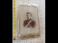 Снимка картон фотография Ножаров Княжески Офицер