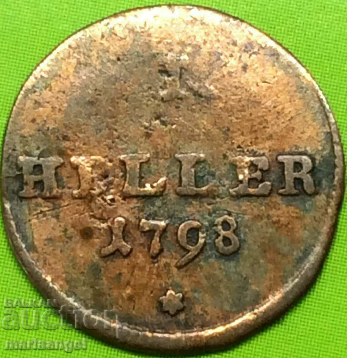 Augsburg 1 Heller 1798 Γερμανία με τιμή 48.00 BGN | € 24.54 Augsburg 1 Heller 1798 Γερμανία με τιμή 48.00 BGN | € 24.54