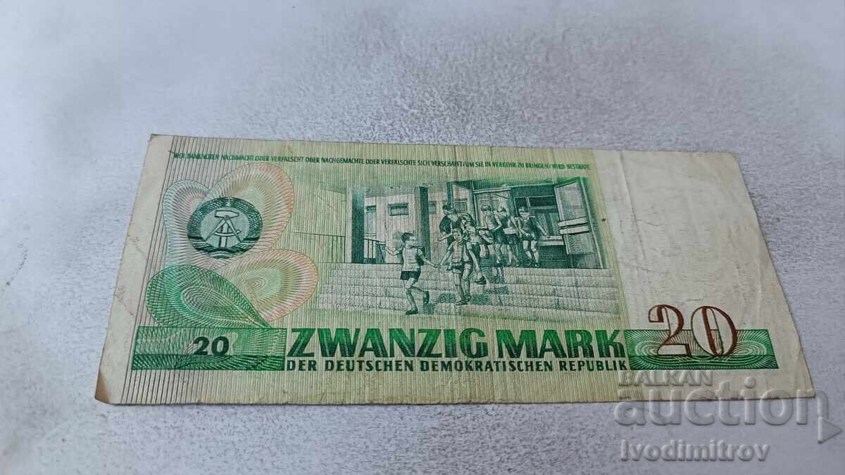 German Democratic Republic 20 Mark 1975 with price 4.65 BGN | € 2.38