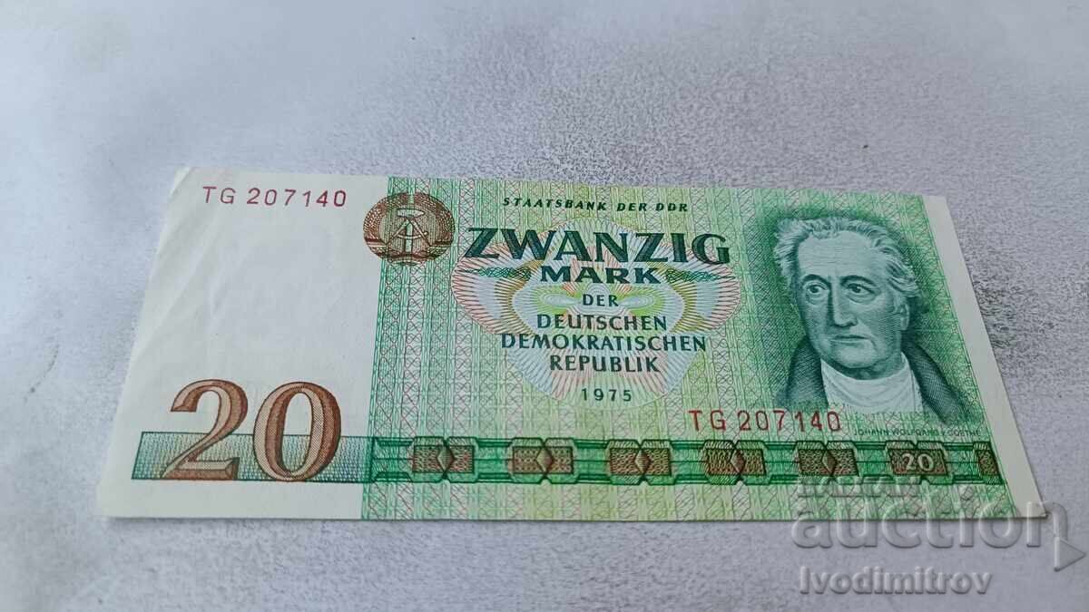 Германска Демократична Република 20 марки 1975 Германска Демократична Република 20 марки 1975